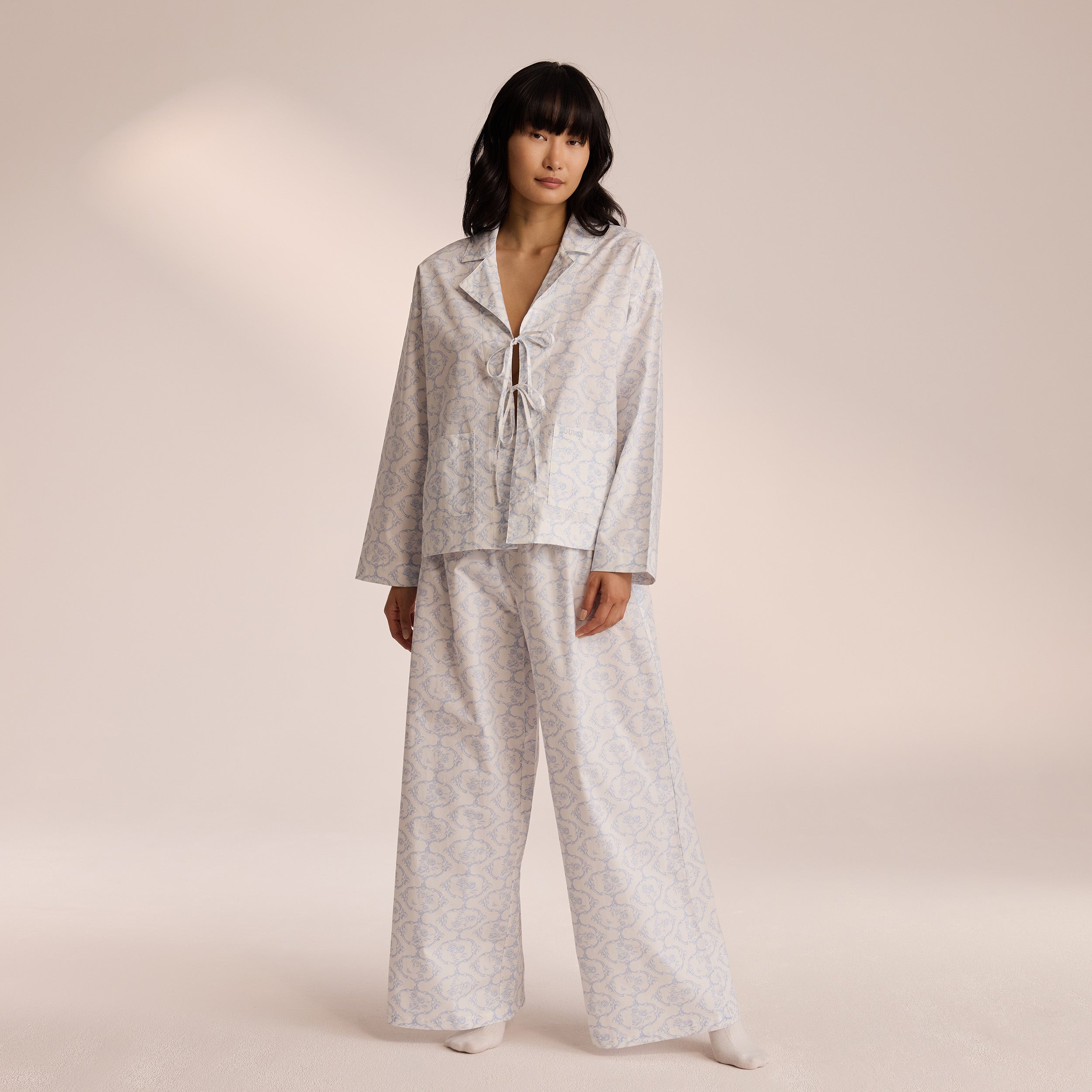 Cotton Pajama Pants - Blue