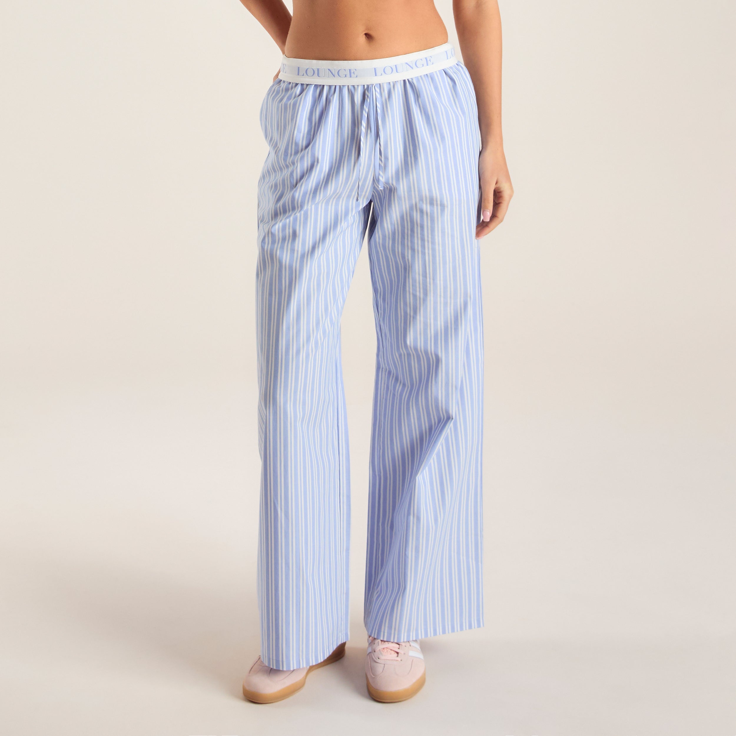 Pinstripe Pants - Blue