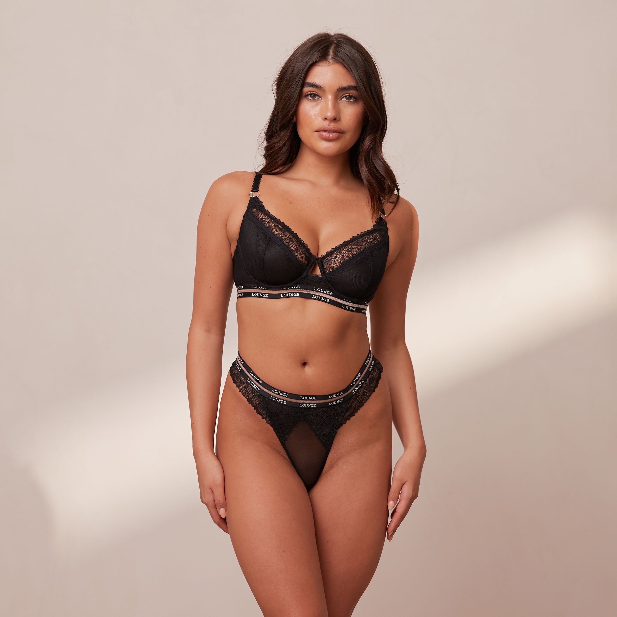 Vogue Balcony Bra  - Black