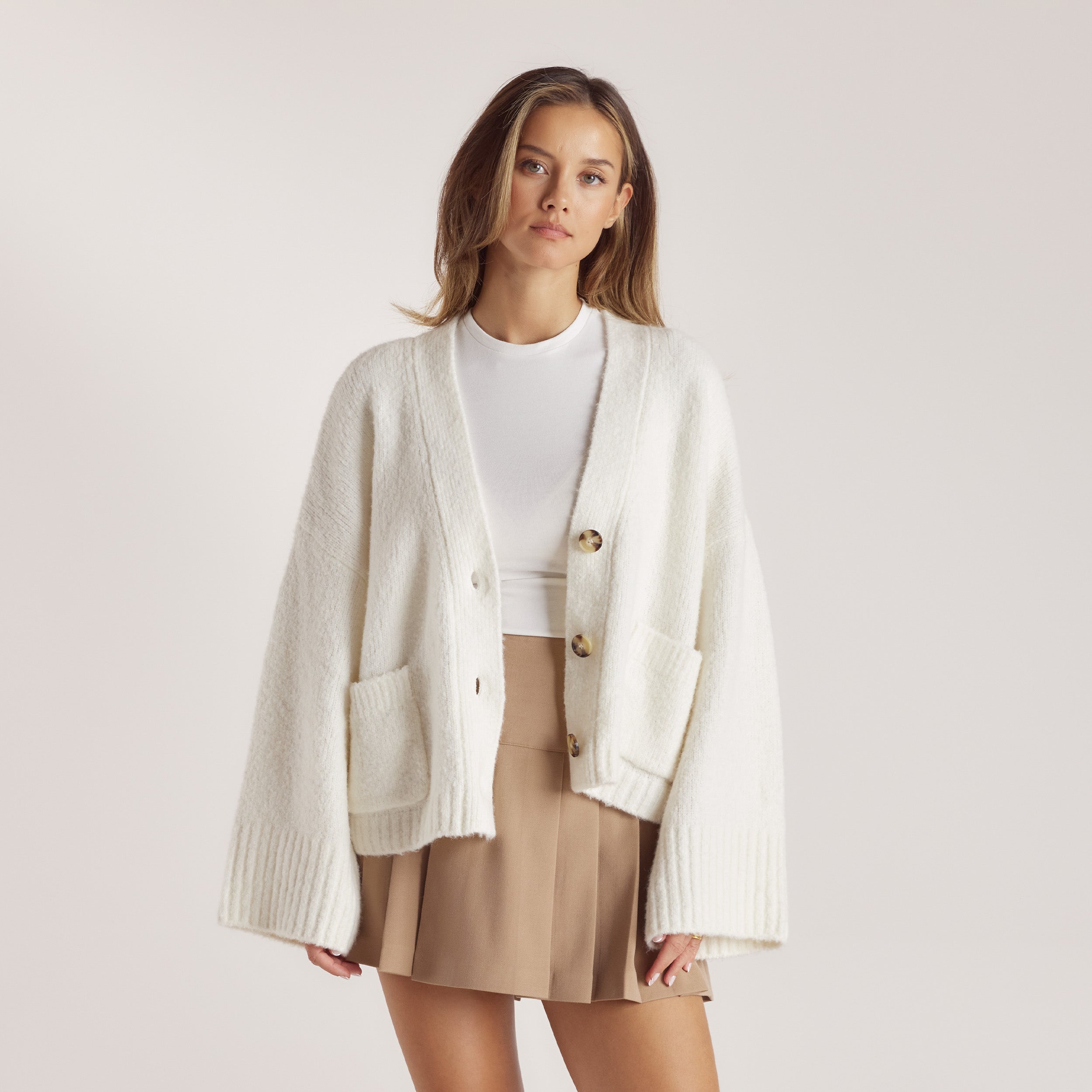 Oversized Cardigan - Creme
