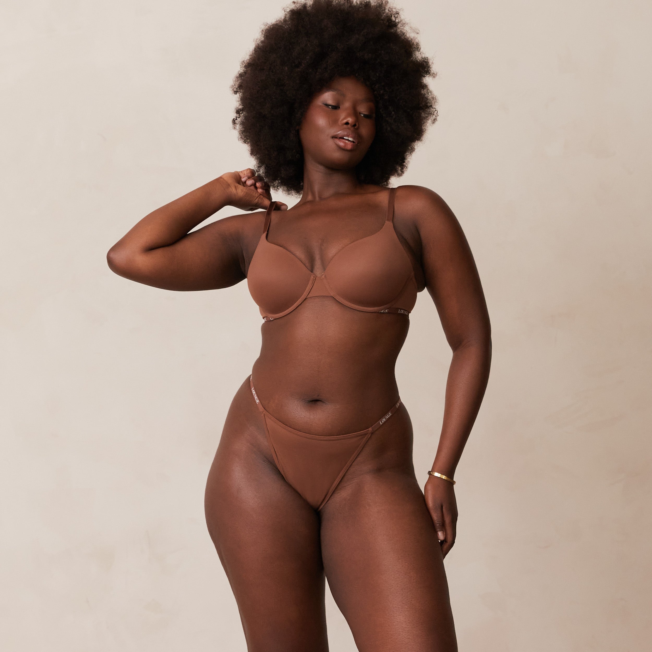Smooth Classic T-shirt Bra  - Chestnut