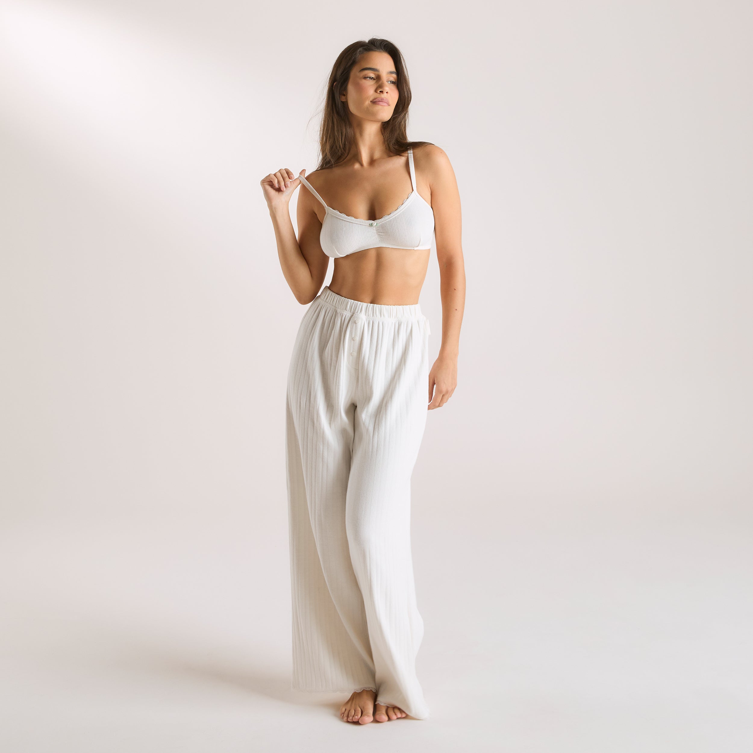 Pointelle Bralette - Cream