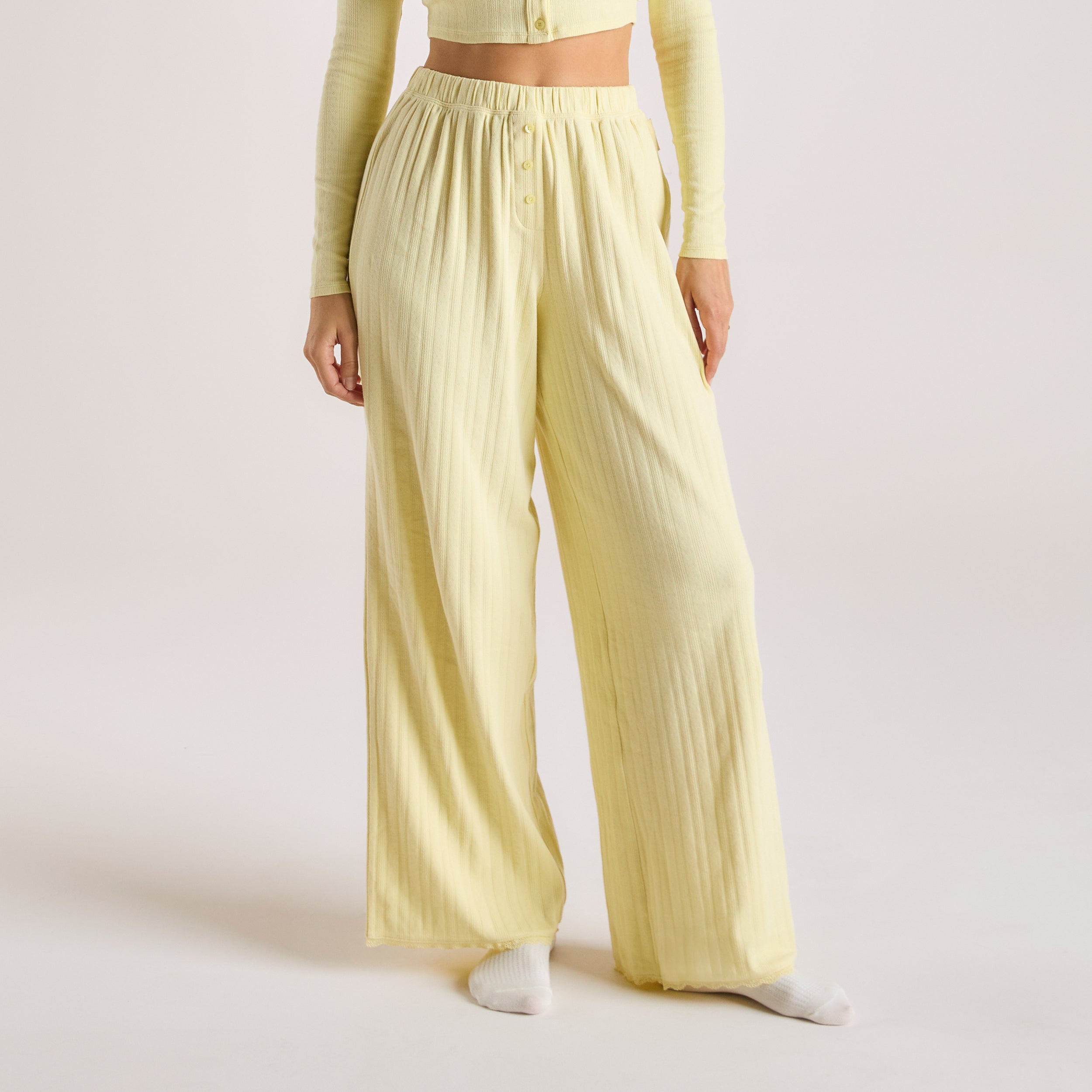 Pointelle Pajama Bottoms - Buttercup Yellow