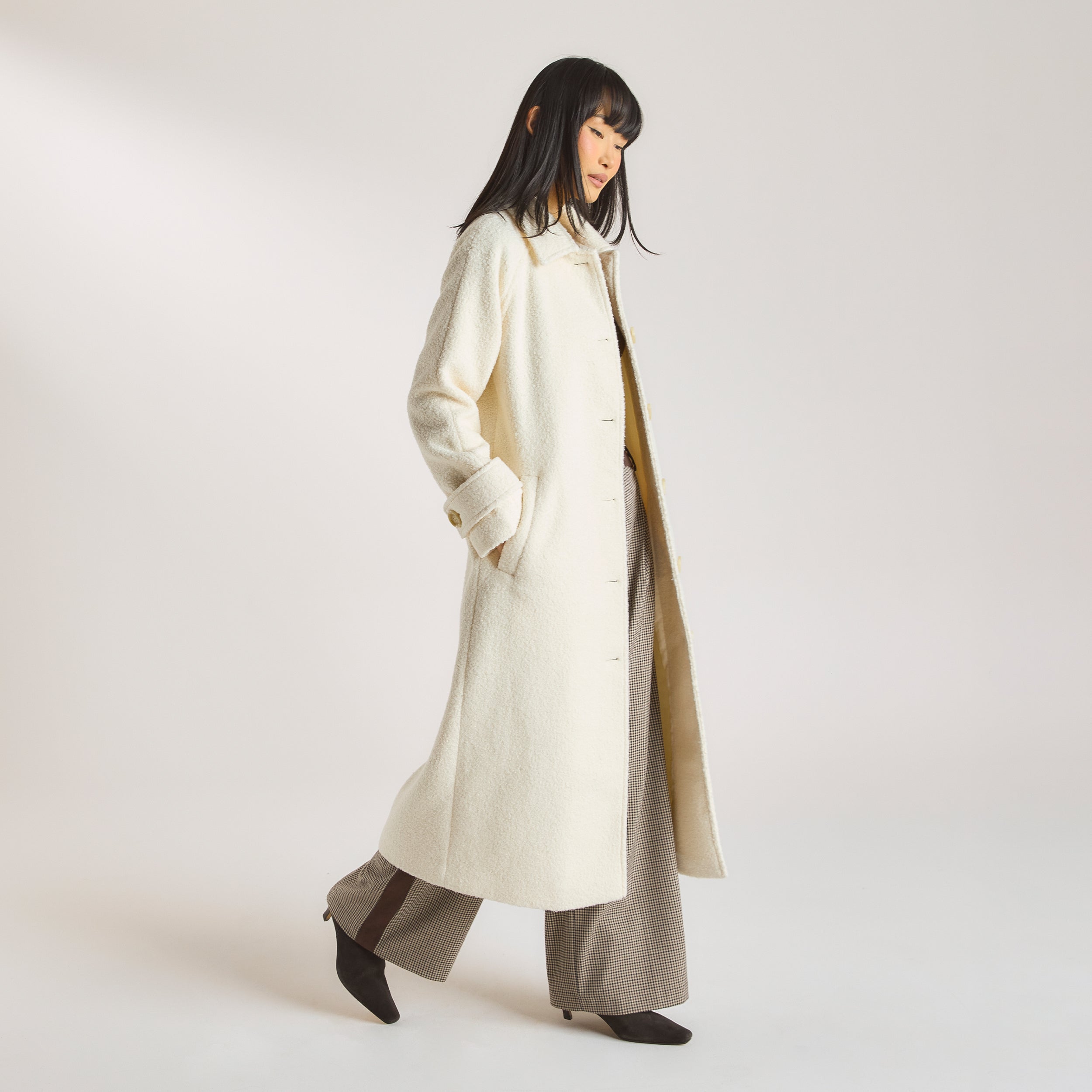 Shearling Coat - Cream