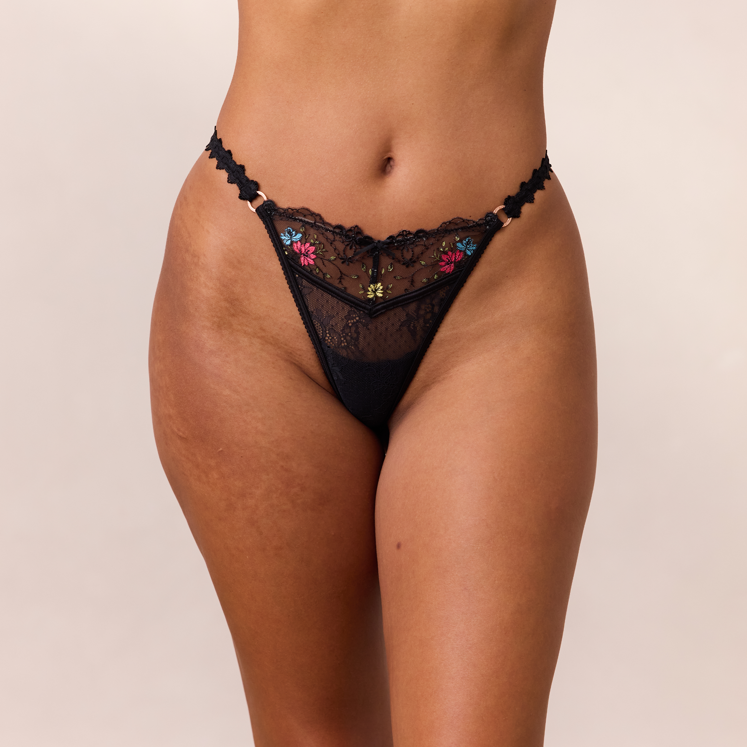 Nadia Corset Dress G-String (Set) - Black